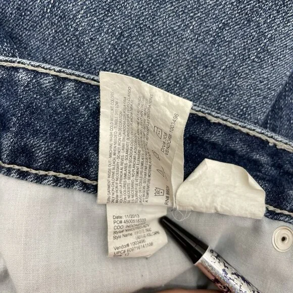 Nine West Eastend Capri Jeans Cropped Roll Cuff Denim Womens 12 - Picture 9 of 12